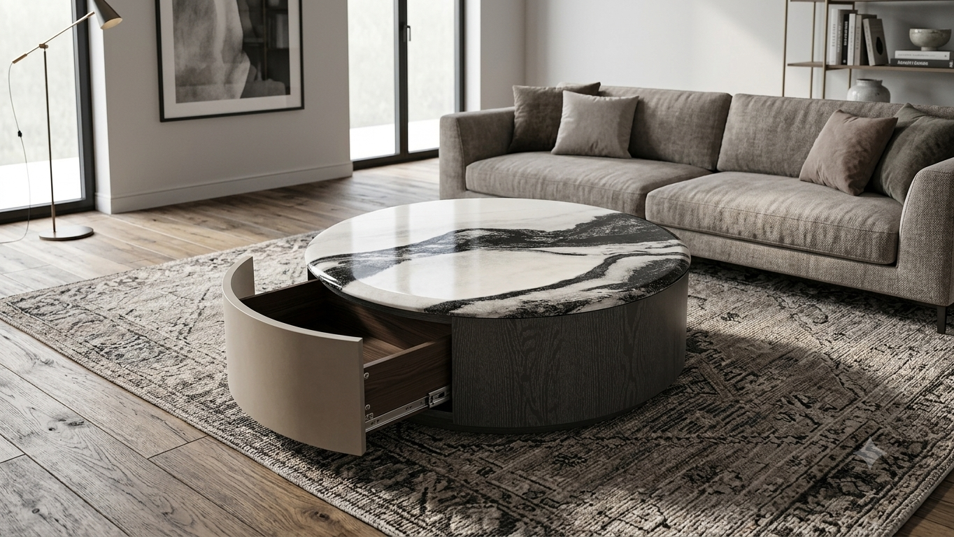 A PREMIUM MARBLE CENTER TABLE