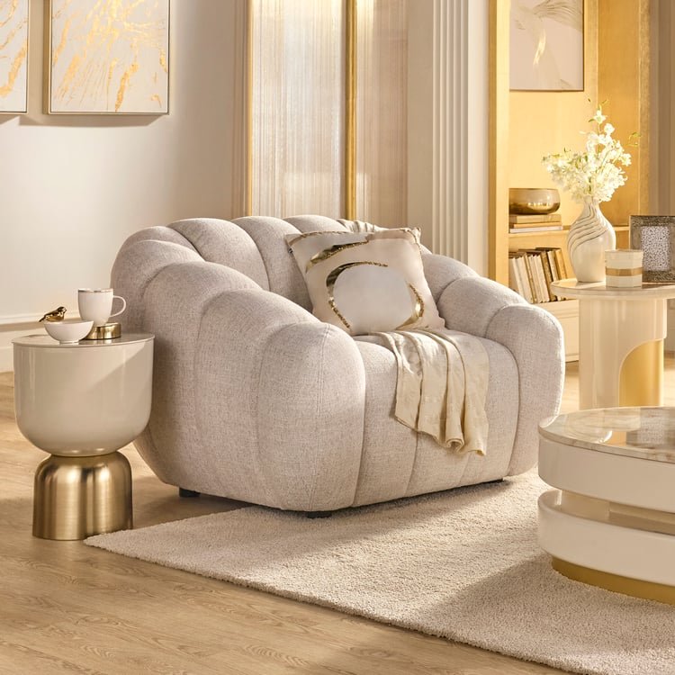 Alchemy Fabric 1-Seater Sofa - Ivory image 3
