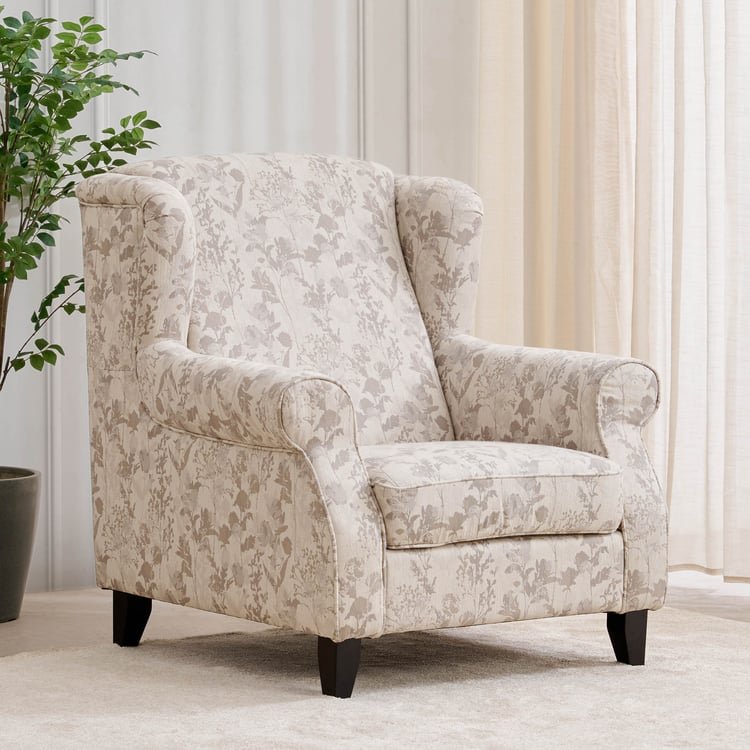 Botanical NXT Fabric Wing Chair - Grey