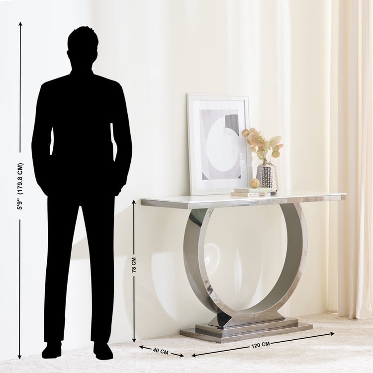 Finley Metal Console Table - Silver image 2