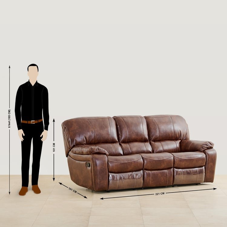 Harvey Nappa 3+2 Seater Recliner Set - Brown image 3