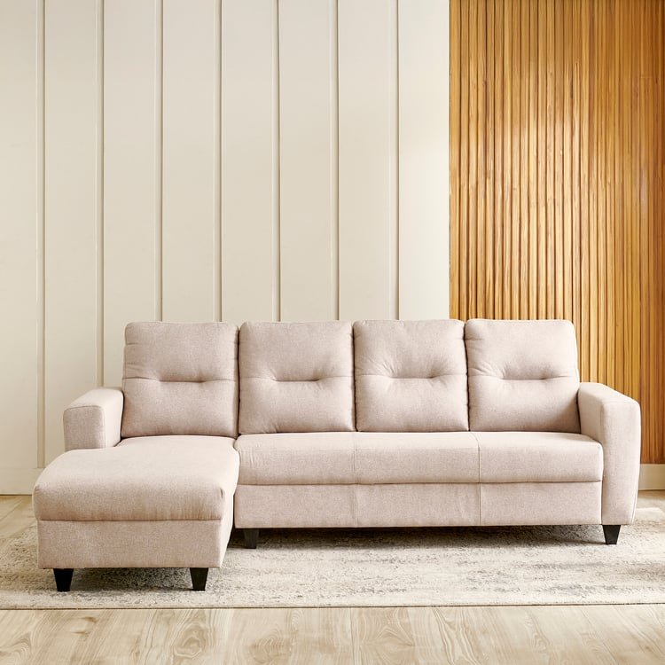 Helios Kayin Fabric 4-Seater Left Corner Sofa with Chaise - Beige image 2