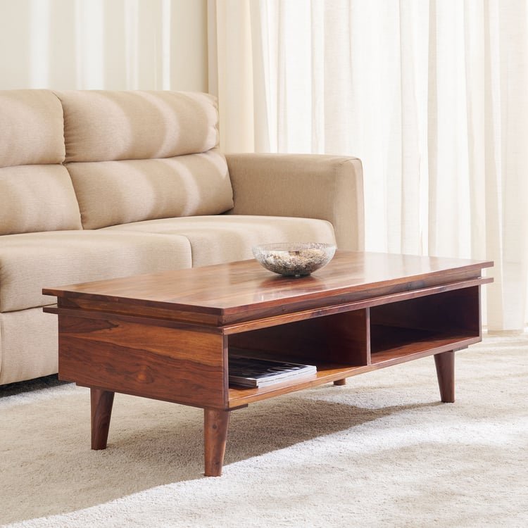 Helios Liser Sheesham Wood Coffee Table - Brown image 2