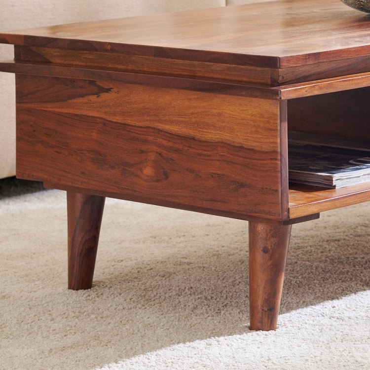 Helios Liser Sheesham Wood Coffee Table - Brown image 4