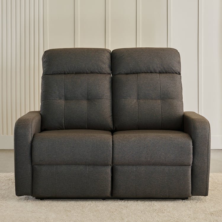 Helios Toledo Fabric 2-Seater Recliner - Brown image 2