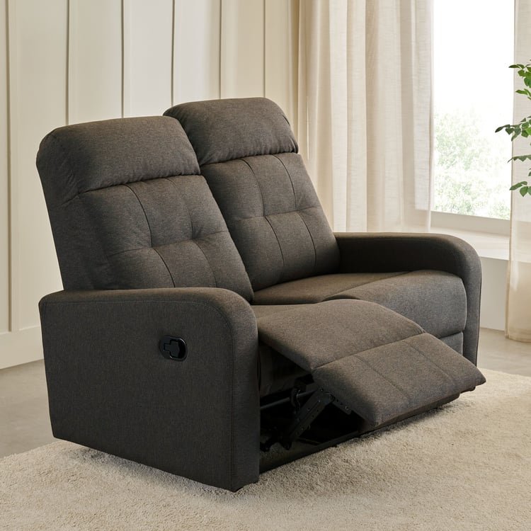 Helios Toledo Fabric 2-Seater Recliner - Brown image 4
