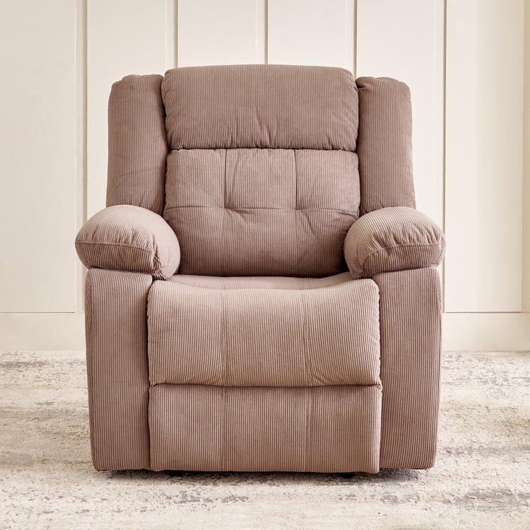 Helios Zurich Fabric 1-Seater Recliner - Brown image 2
