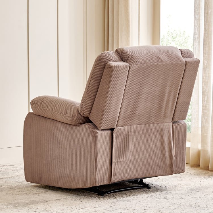 Helios Zurich Fabric 1-Seater Recliner - Brown image 4