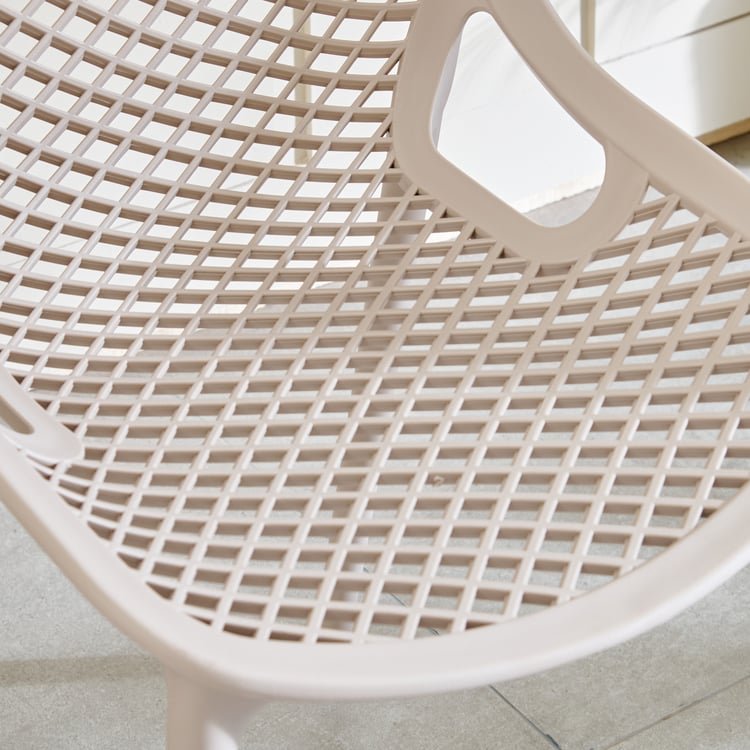 Mesh Static Polypropylene Outdoor Chair - Beige image 4