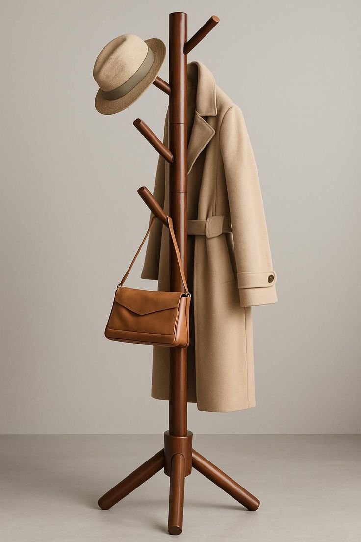 WALNUT BROWN CLOTHING STAND