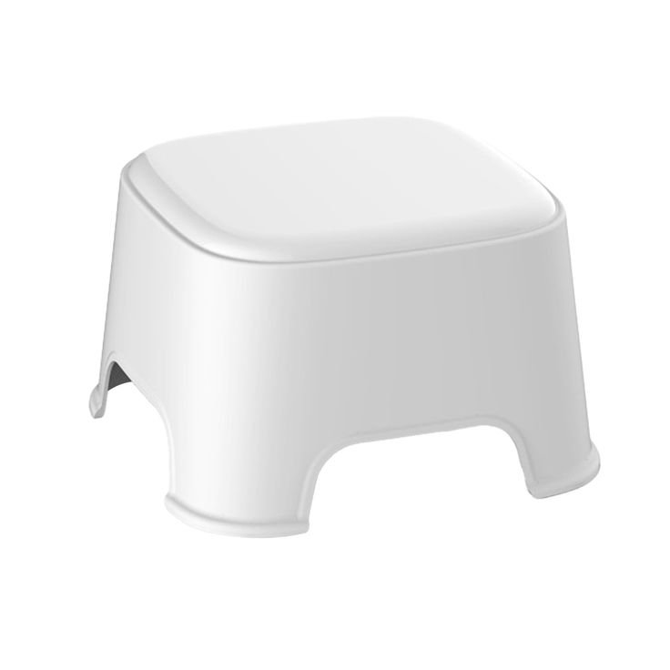 WHITE PLASTIC STOOL