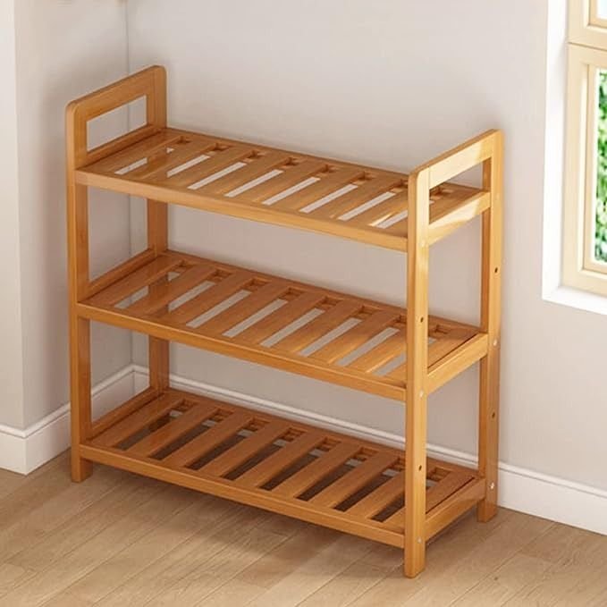 WOODERN OPEN 3 RACKS SHOE STAND